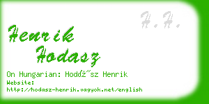 henrik hodasz business card